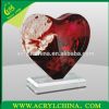 floral heart shaped desktop acrylic trophy